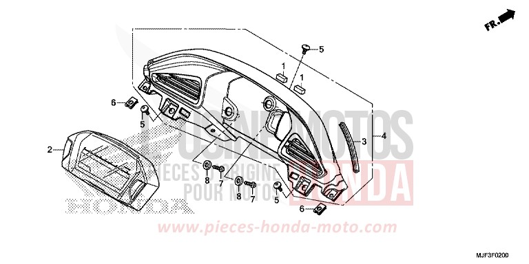 COMPTEUR de CTX700 ABS PEARL FADELESS WHITE (NH341) de 2014